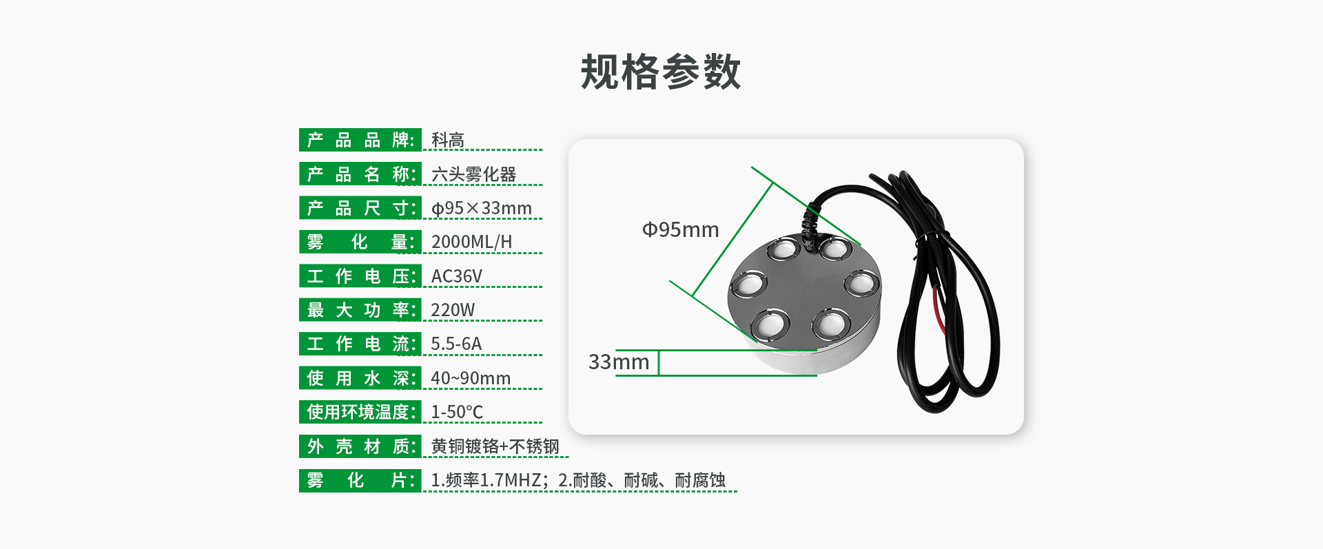 六頭霧化器